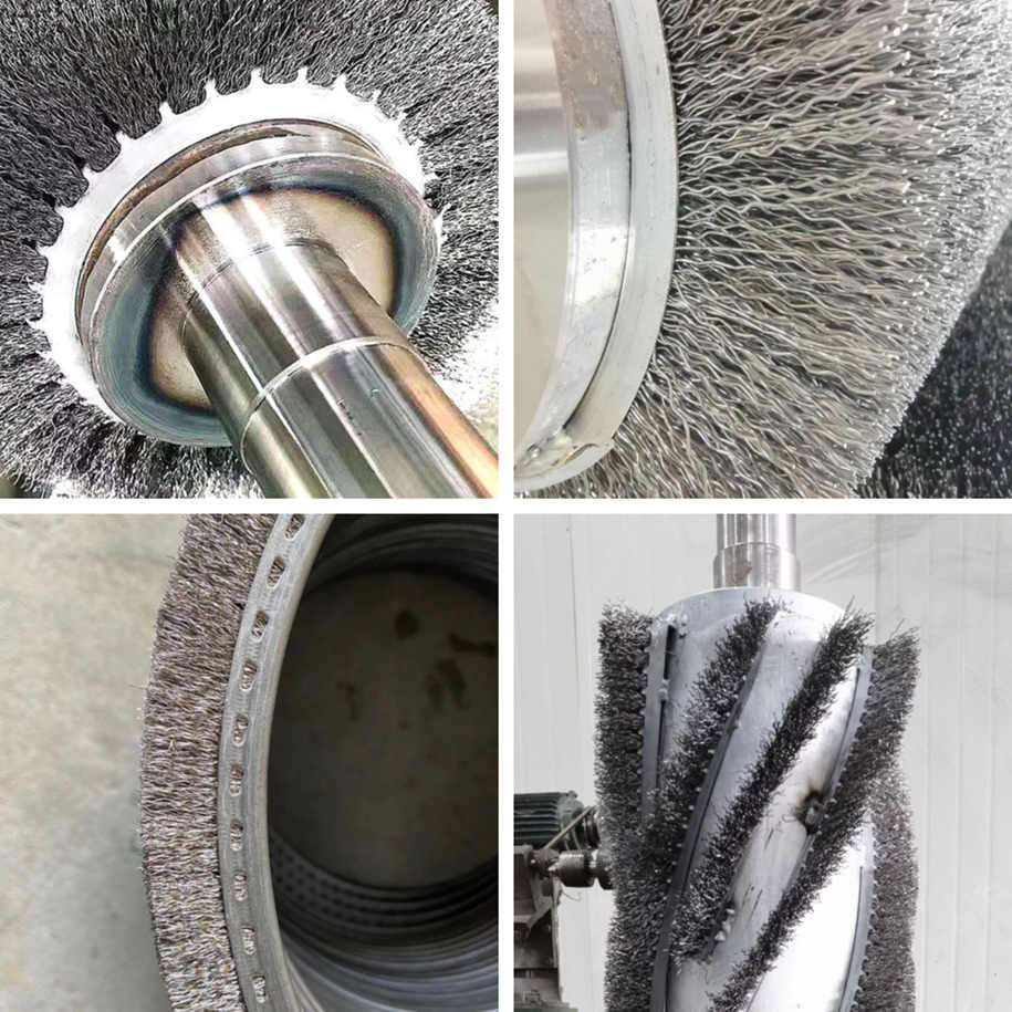 Spiral Wound Steel Wire Roller Brush Manufacturer & Supplier